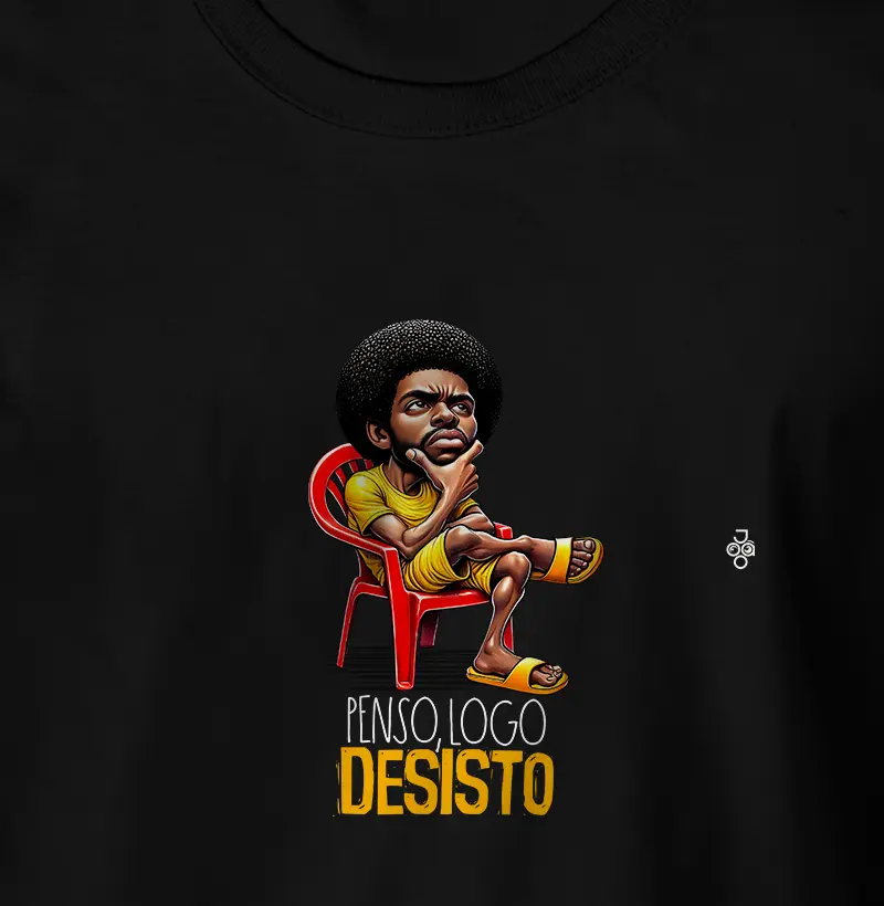 Camiseta Penso, logo desisto