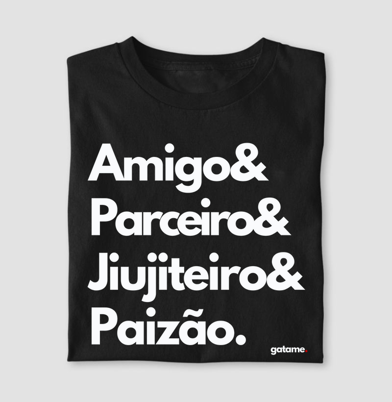 Camiseta Pai Jiujiteiro – Amigo, Parceiro e Faixa Preta da Vida
