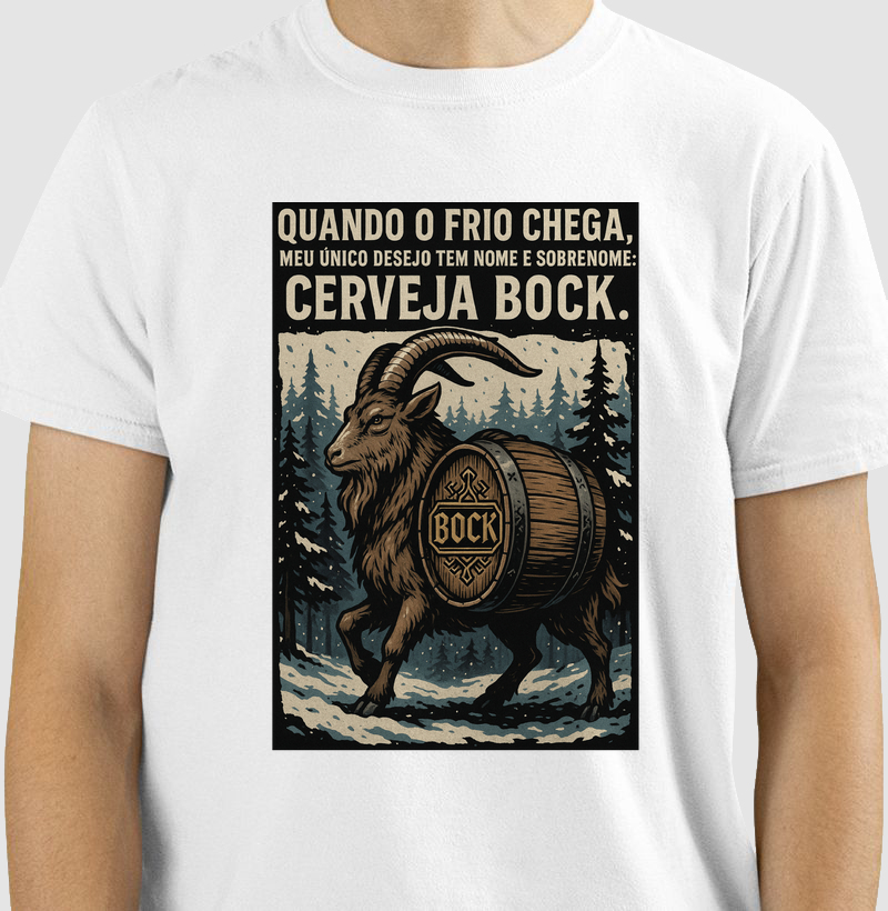 Camiseta Cerveja Bock – Bode e Barril no Inverno