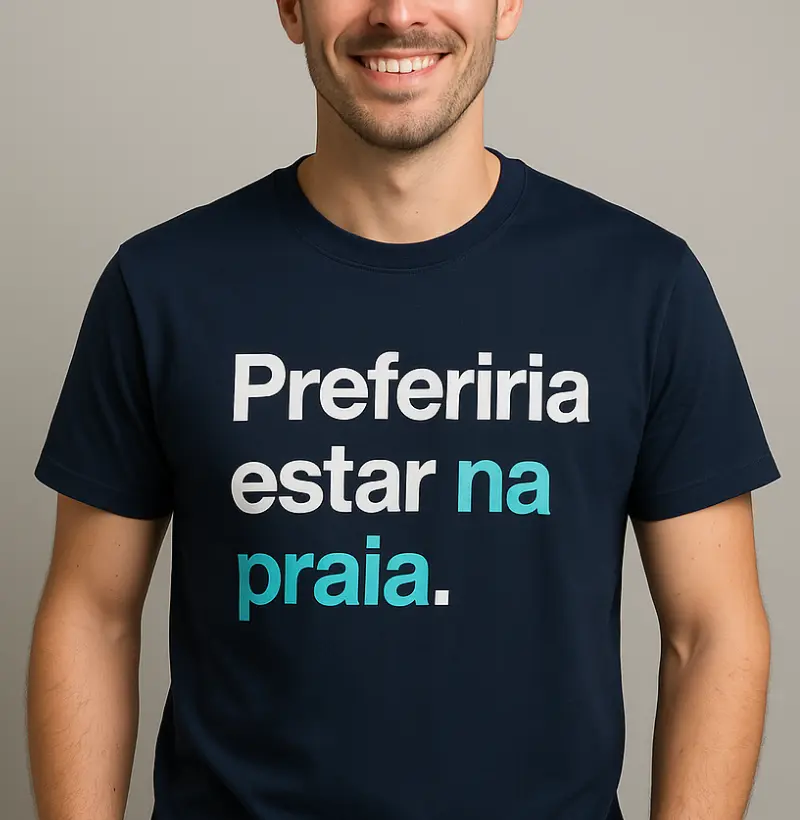 Preferiria estar na praia