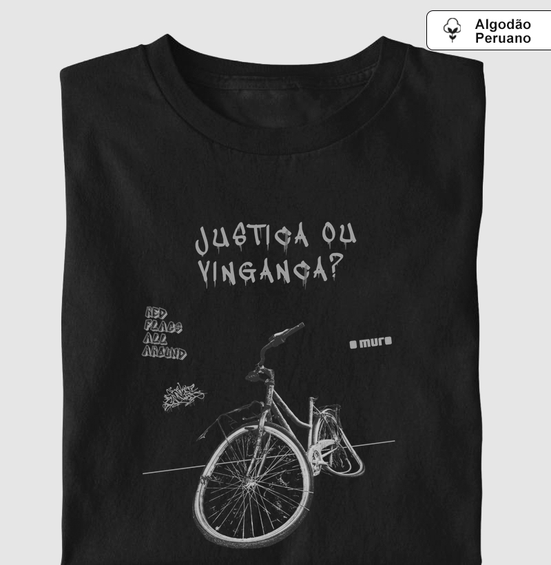 camiseta algodão peruano | broken bike | justiça ou vingança 