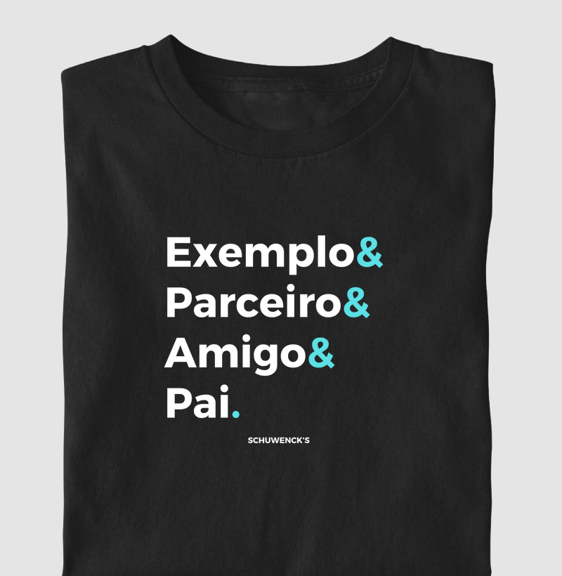 Camisa Dia dos Pais Branco & Azul Claro