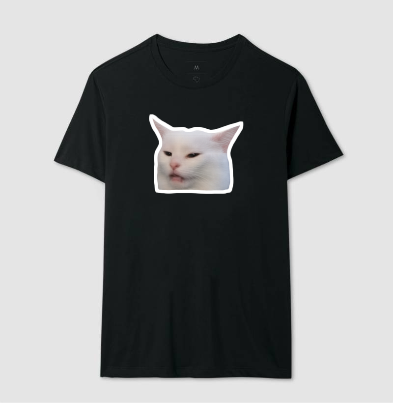 Camiseta Gato Meme Smudge