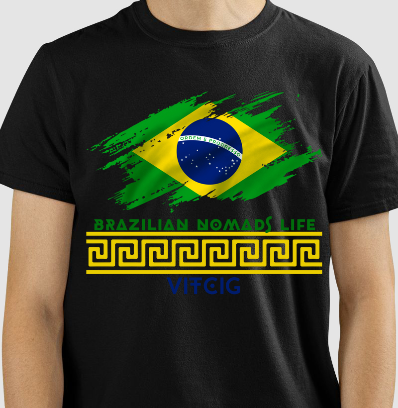 BRAZILIAN. T-SHIRT Black Rom - Coleção NOMADS VITCIG