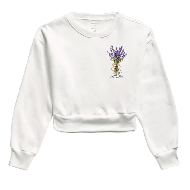 Moletom Cropped Toque de Lavanda 