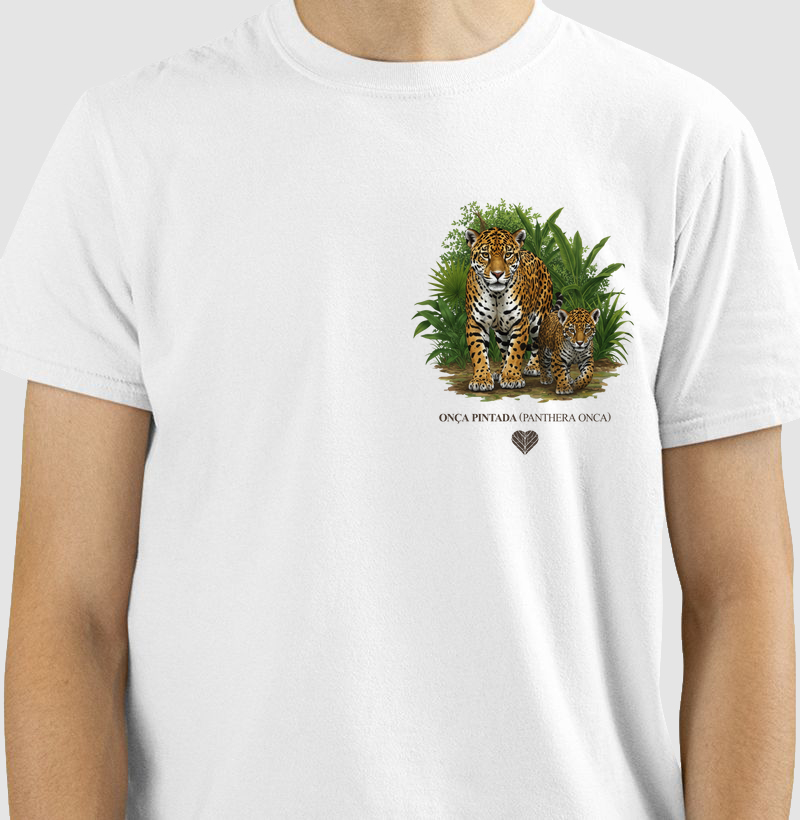 CAMISETA ONÇA-PINTADA (ESTAMPA PEQUENA)