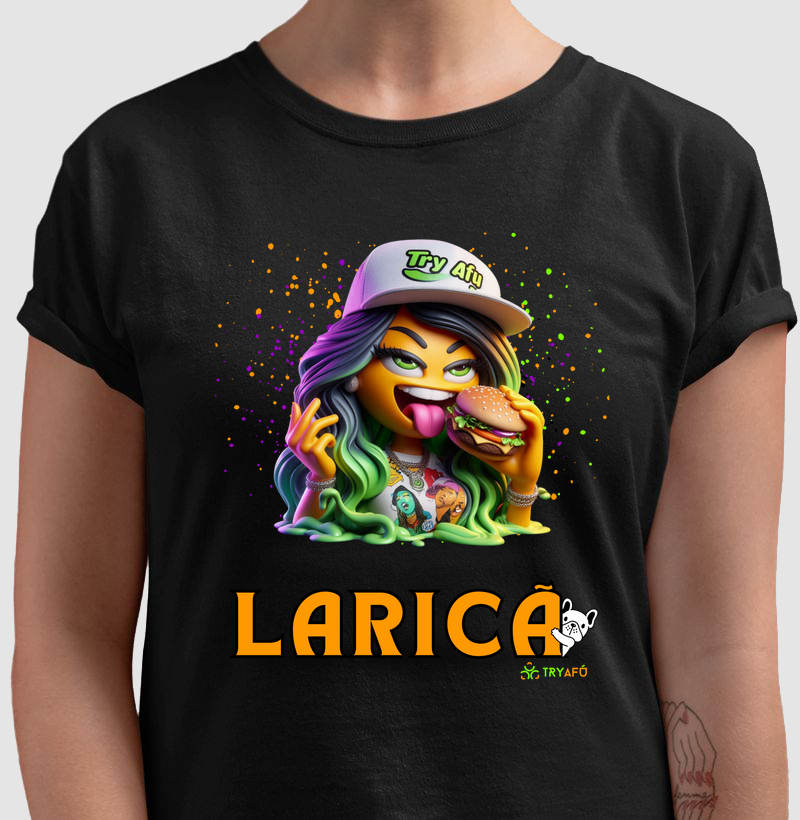 Camiseta Feminina Estampa Emoji Larica da Mina: Cultura Urbana da Moda Try Afú.