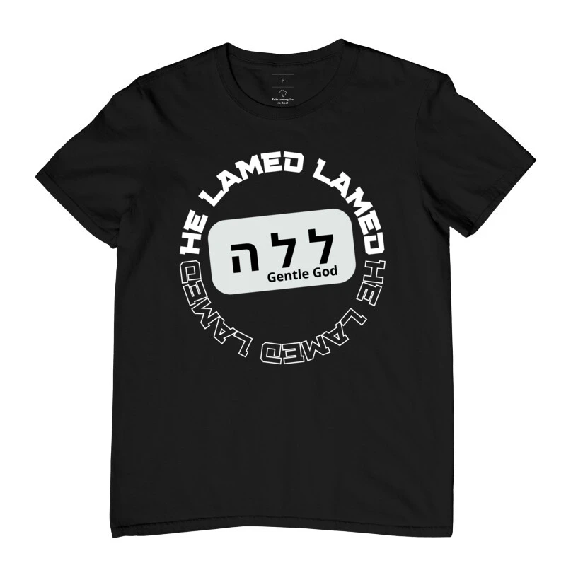 Camisas coleção letras hebraicas HE LAMED LAMED 