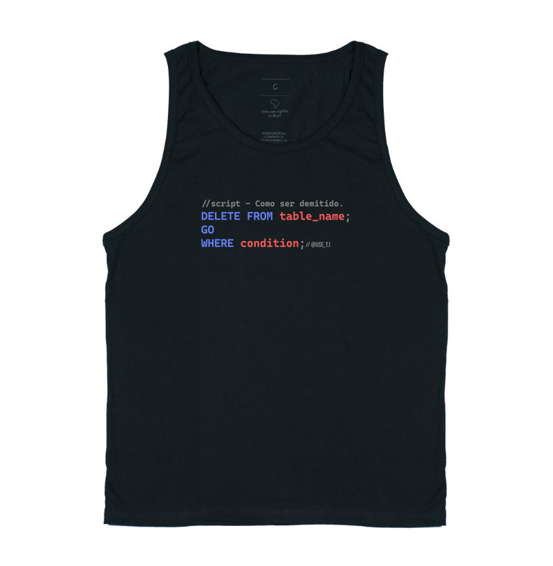 Regata "Template SQL para ser demitido" T.I meme
