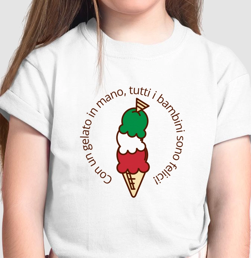 Con un gelato in mano!