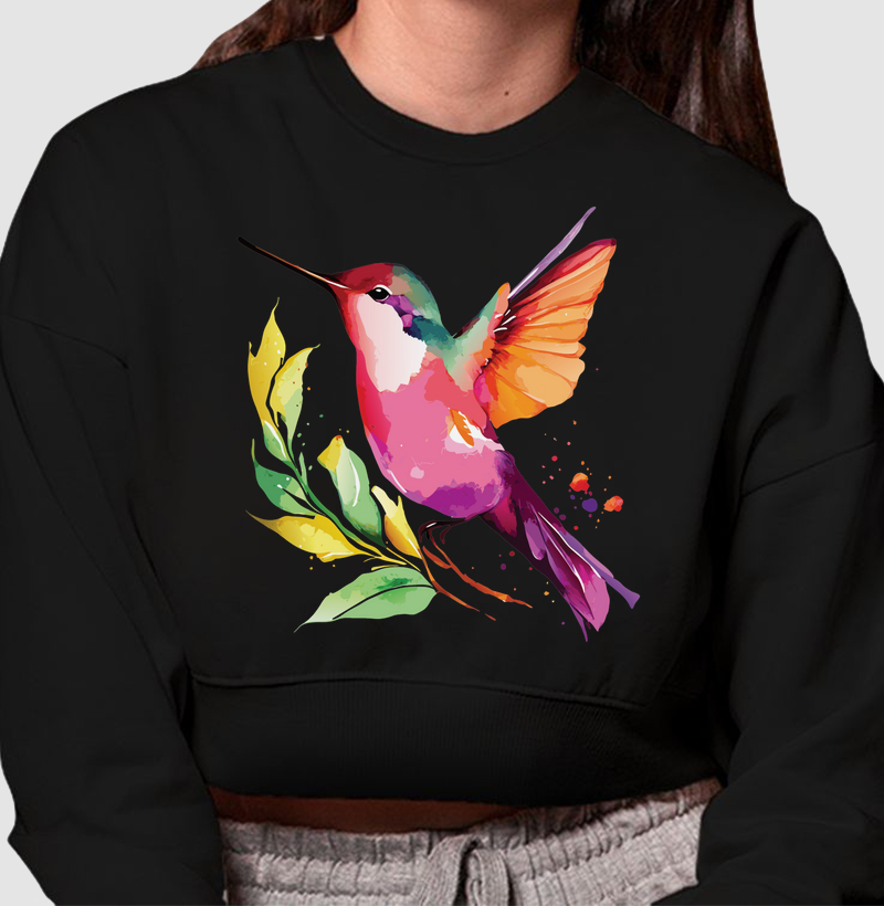 HONESTEE BEIJA FLOR Moletom Cropped
