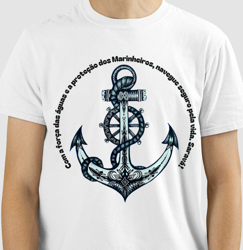 Camiseta Proteção dos Marinheiros 100% Algodão