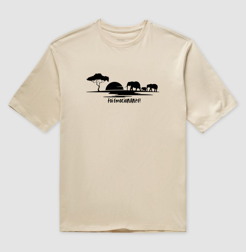 Camiseta Oversized Animalis Férias Feliz 100% Algodão