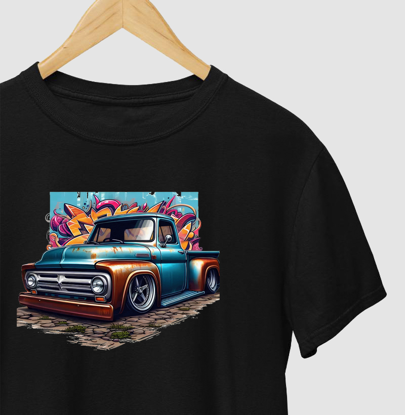 Pickup Vintage - caminhonete azul metálica