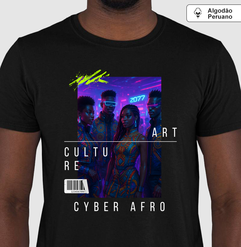Camiseta Algodão Peruano Black Party