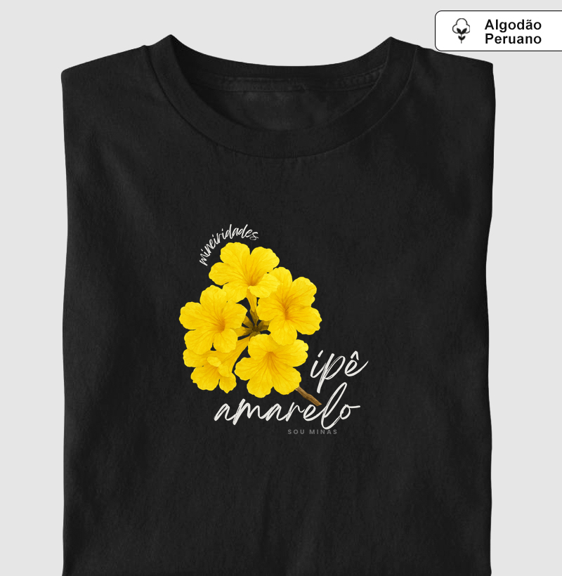 Camiseta Ipê Amarelo | Flor Símbolo de Minas Gerais - Algodão Peruano