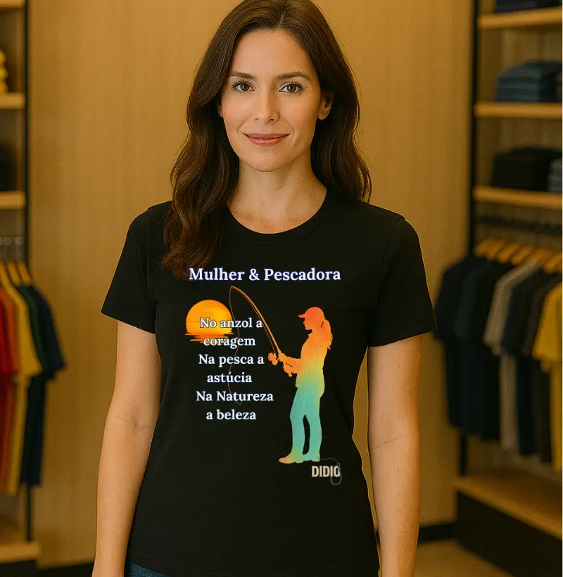 CAMISETA FEMININA MULHER & PESCADORA