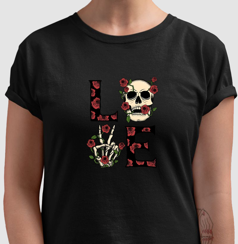 Camiseta Love Skull