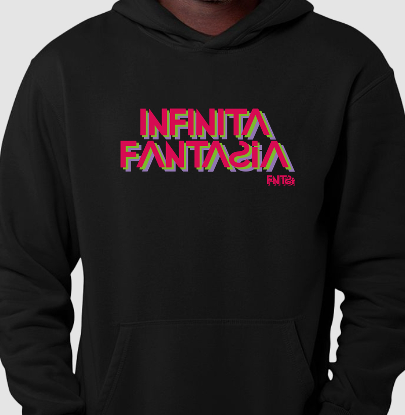 MOLETOM HOODIE SLIM  "INFINITA FANTASIA" / LETTERING GRANDE