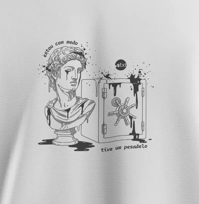 Camiseta Slim - Estátuas e cofres