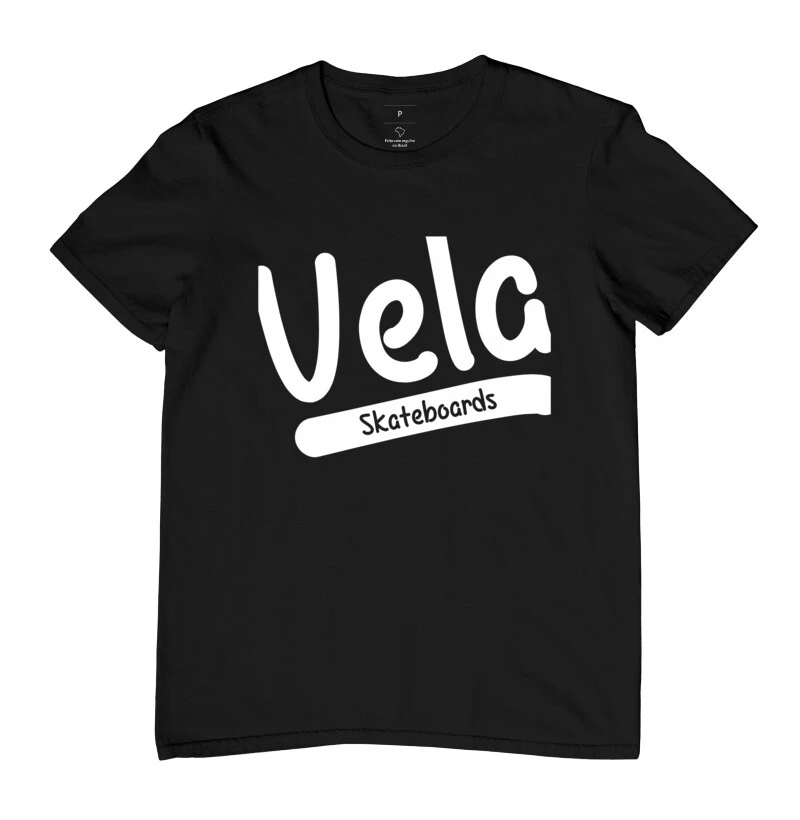 Camiseta Vela skate : Logo full branco