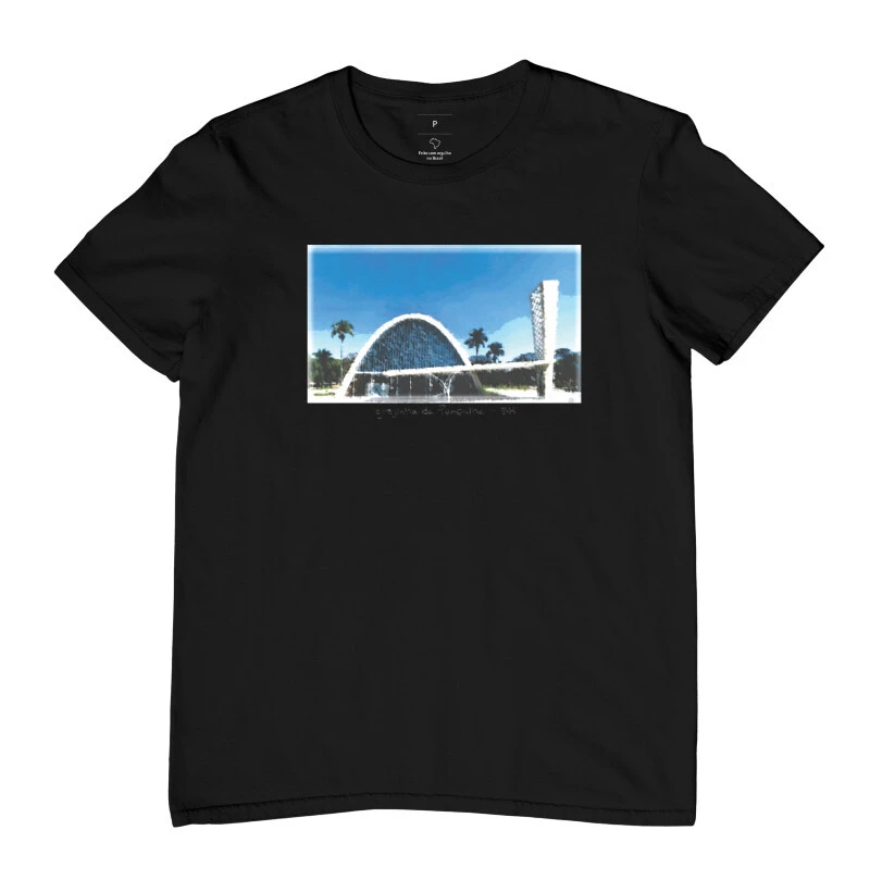 Camiseta Igrejinha Da Pampulha Aquarela