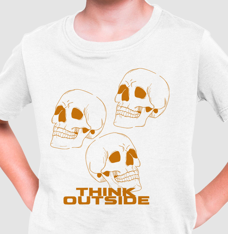 Camiseta Infantil 3 Caveiras Caramelo