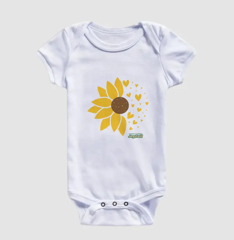 Camiseta Girassois Alegrem-se Clássica Kids