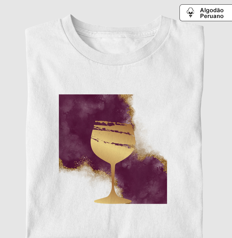 Camiseta Vinho e Glamour