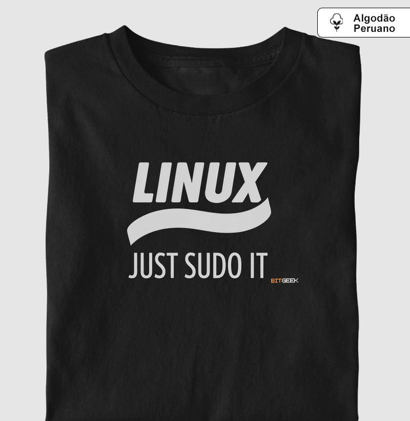 Camiseta Algodão Peruano Just Sudo It