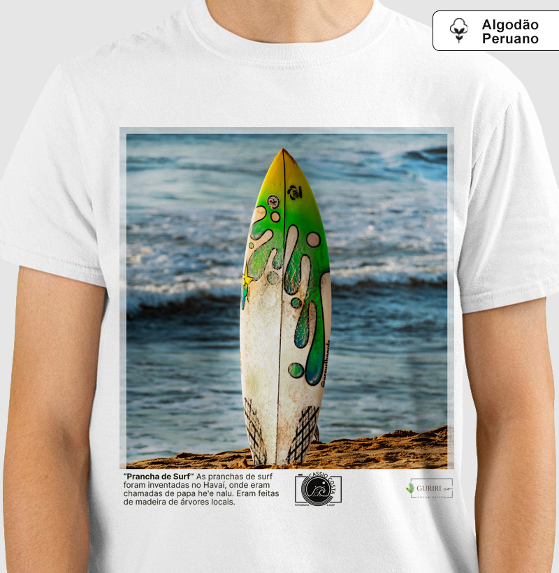 Camiseta Algodão Peruano - COLAB - Prancha de Surf - by Cássio Fotografia