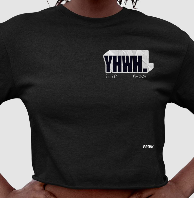 Camiseta Cropped Algodão com Estampa - Yahweh (YHWH)