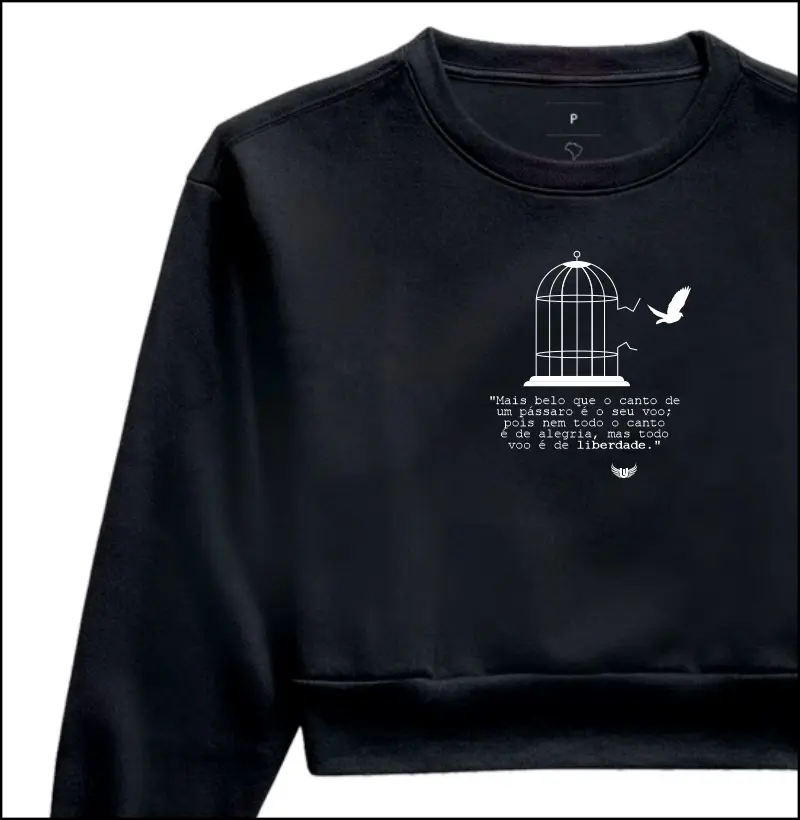 Moletom Cropped Voo de liberdade