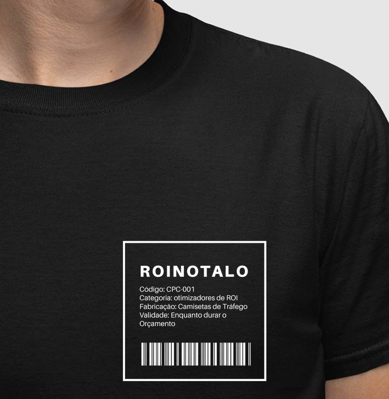 Camiseta "ROI no Talo Código de Barras"- Camisetas de Tráfego | Exclusiva para Gestores