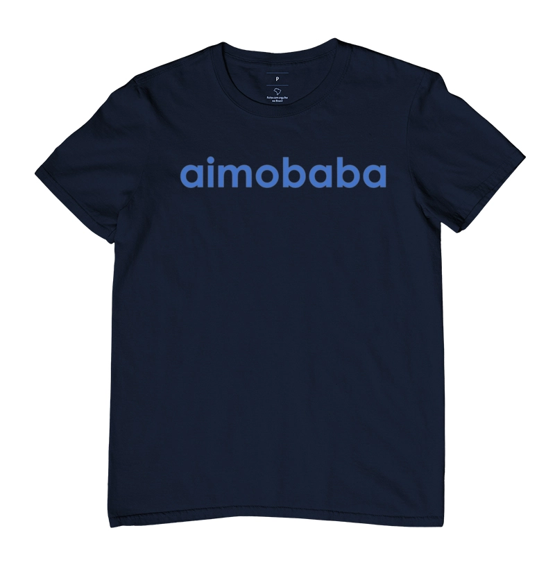 Camiseta Aimobaba 2 masculina azul marinho