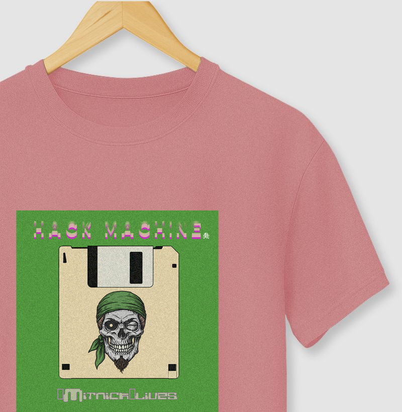 Camiseta Hack Tribes™ Mitnick Lives – Floppy Skull