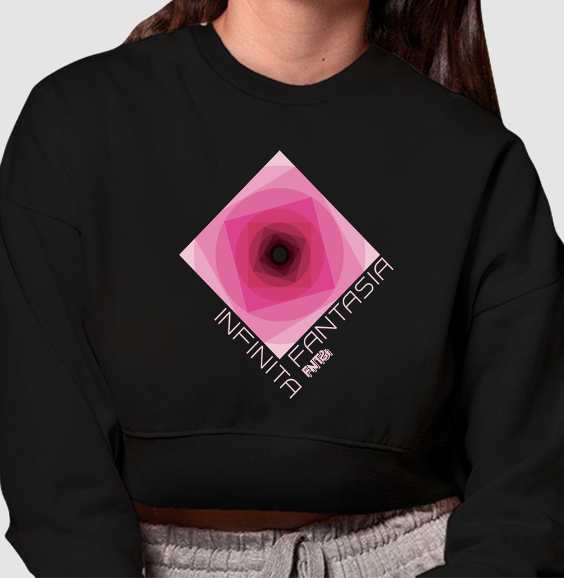 MOLETOM CROPPED "INFINITA FANTASIA" / MAGENTA