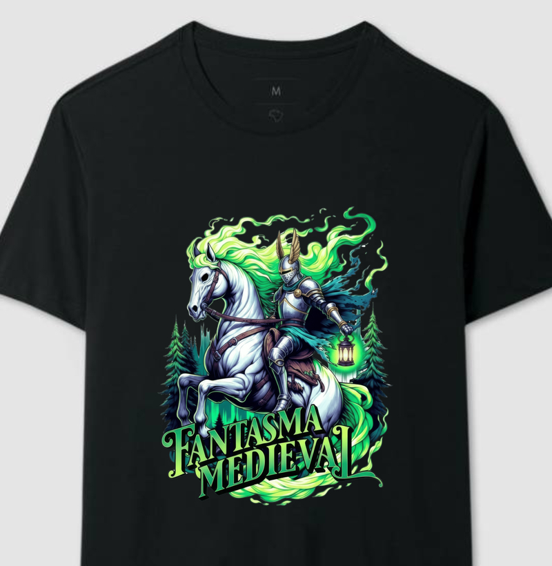 Camiseta Fantasma Medieval - Chama Esmeralda