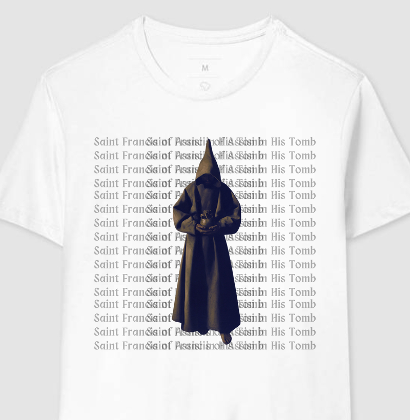 Camiseta estampada Silêncio e Devoção