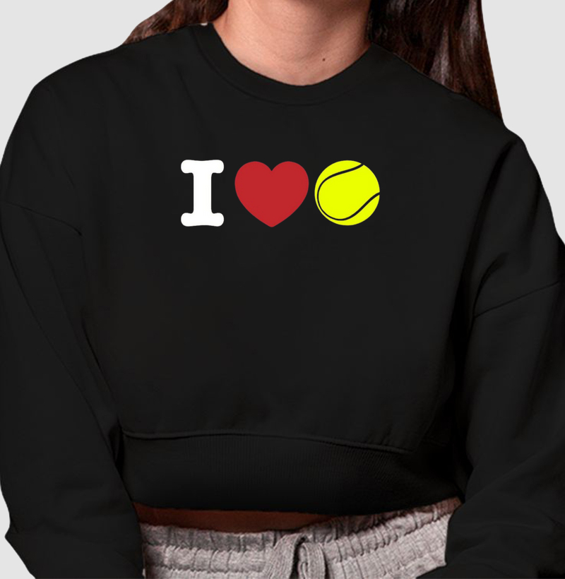 Cropped Moletom - I Love Beach Tennis