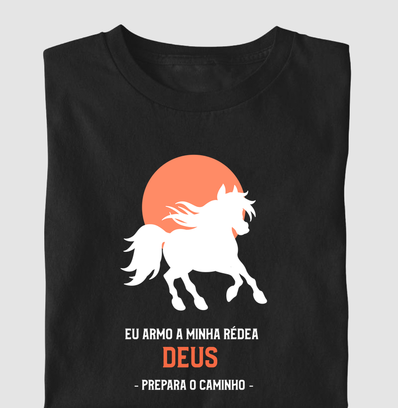 Camiseta Cristã Armo Minha Rédea - Deus prepara o Caminho | Milagree 