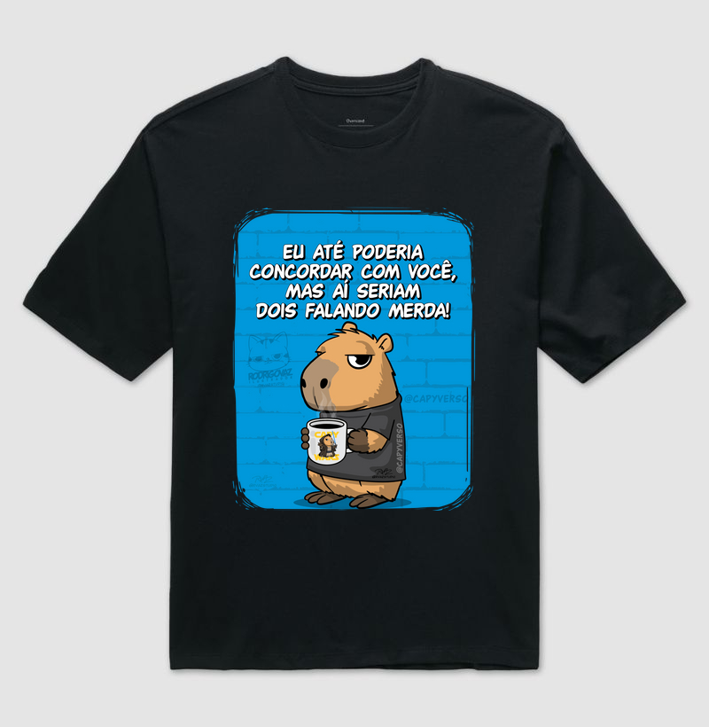 Camiseta Capivara Falando Merda