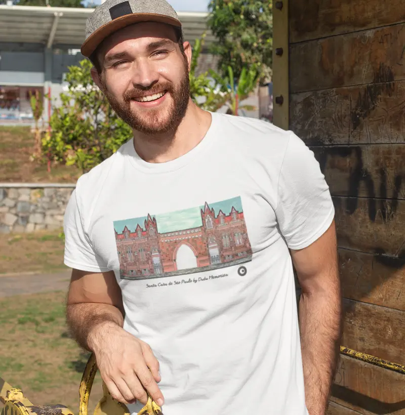 Camiseta Adulto Santa Casa de São Paulo by Dudu Memoriza