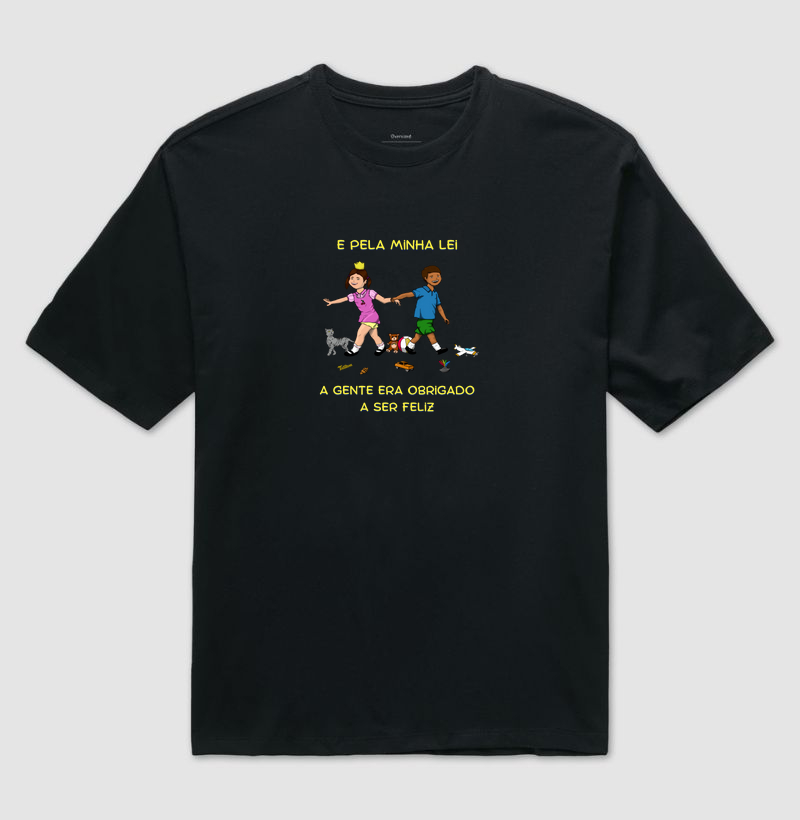 Camiseta Oversized "pela minha lei"