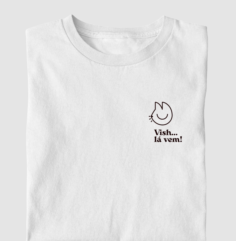 Camiseta Vish... Lá vem! - Gatoon Preto