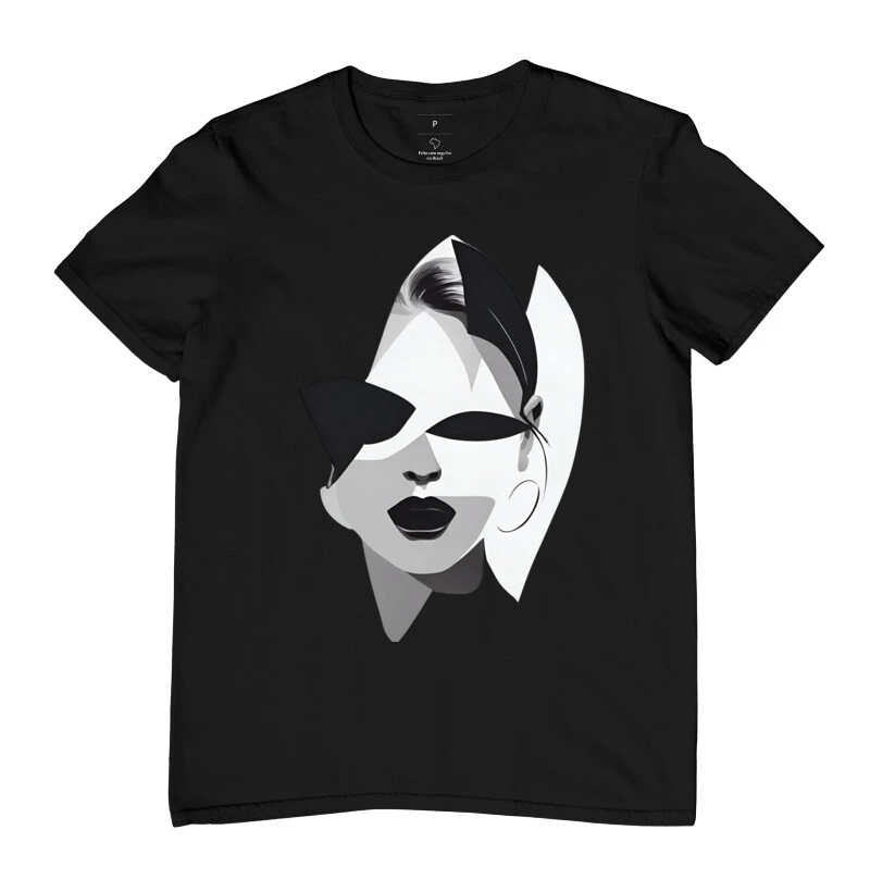 Camiseta Reserva Ink - Rosto de Mulher Minimalista Artístico