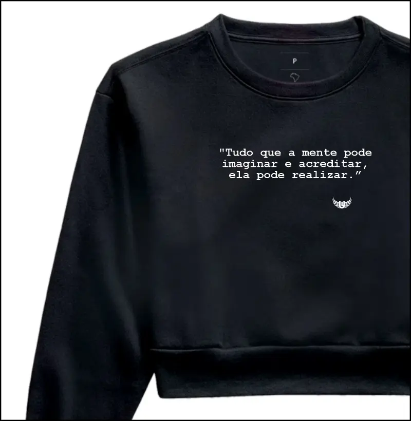 Moletom Cropped Poder da mente