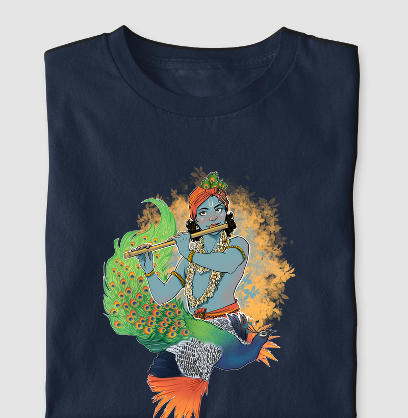 Krishna e o pavão dançante by Renata Cunha
