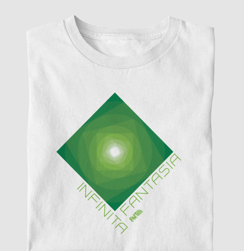 T-SHIRT "INFINITA FANTASIA" / VERDE - ESTAMPA GRANDE 