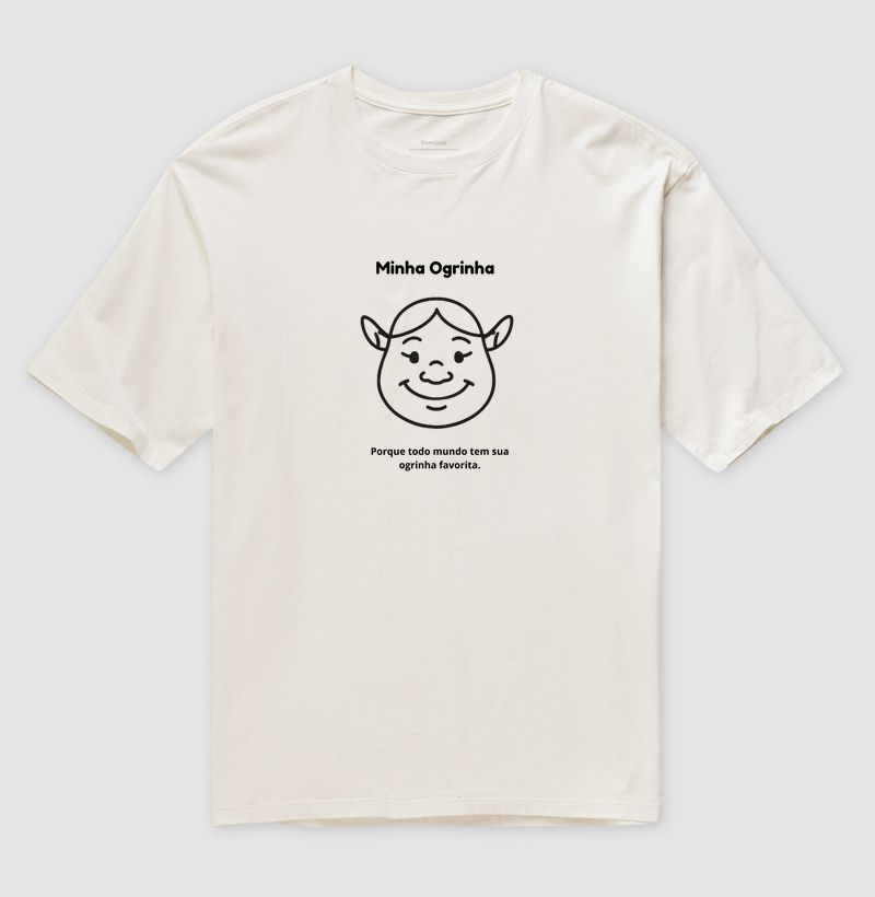 Camiseta Oversized Animalis 100% Algodão Meu Ogrinho 